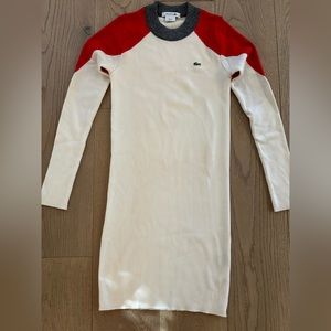 NWOT Lacoste Wool Sweater Dress Women’s Size 36